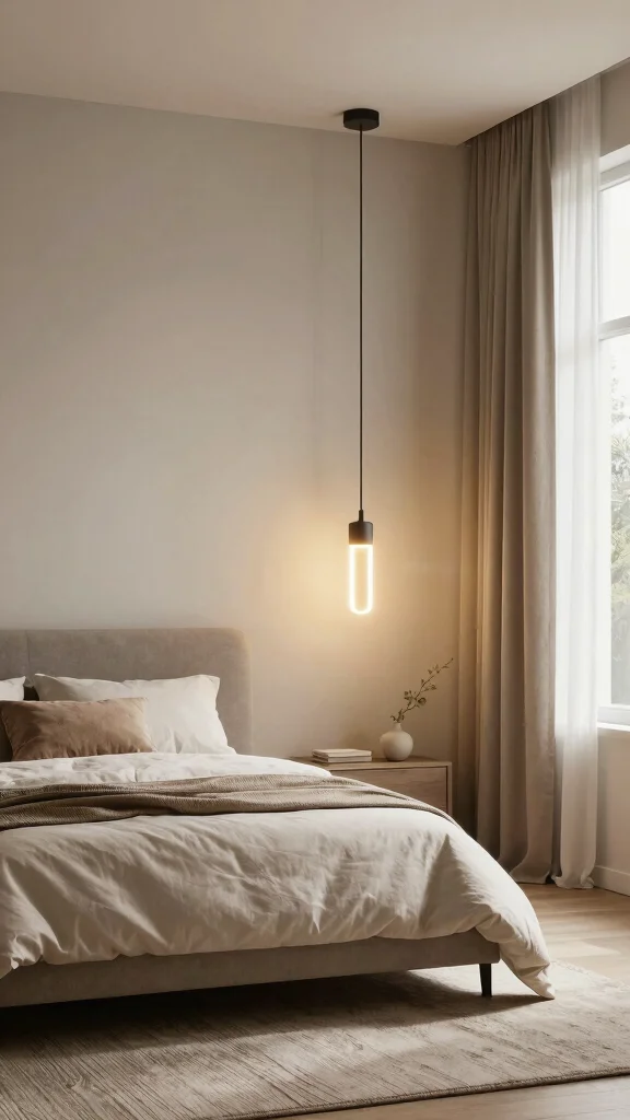 10 Hanging Light Ideas for Bedrooms That Replace Bedside Lamps - 9. Eco-Friendly LED Designs 1