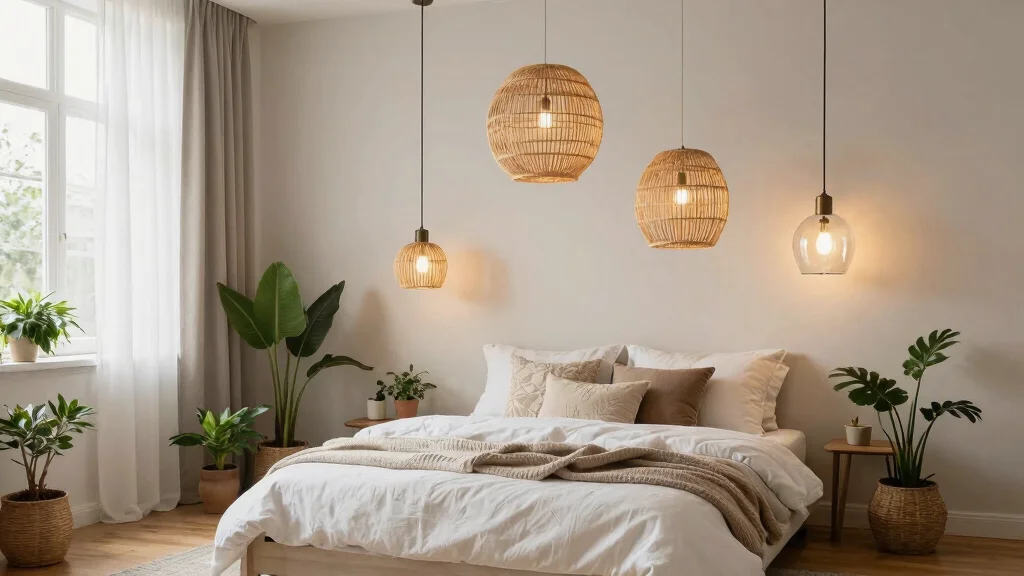 10 Hanging Light Ideas for Bedrooms That Replace Bedside Lamps