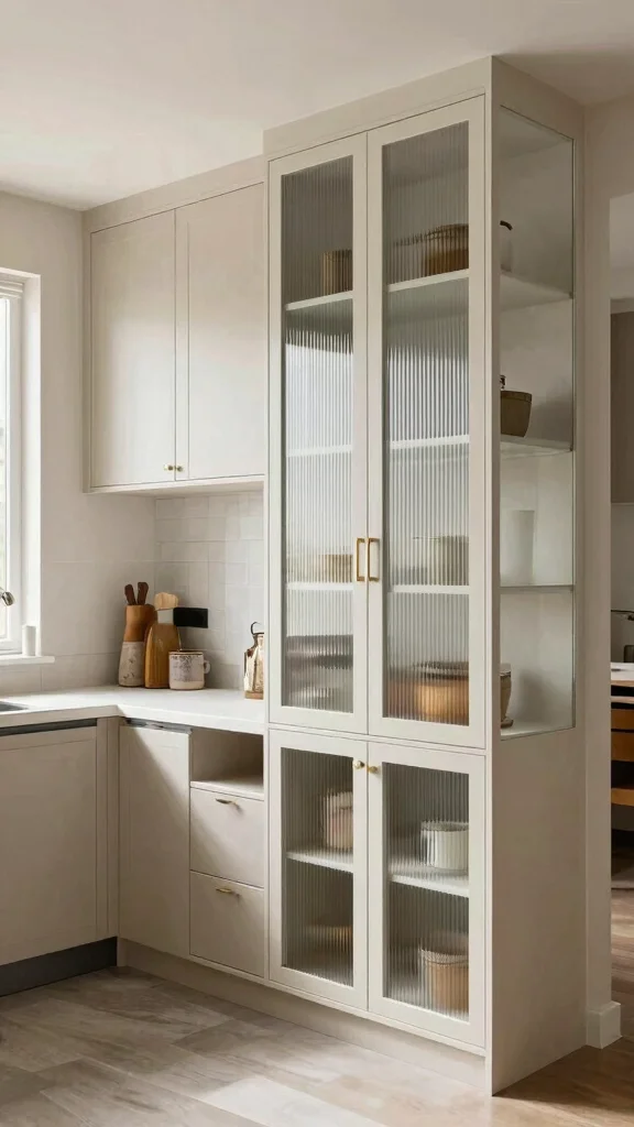 10 Kitchen Glass Cabinet Ideas for an Open, Elegant Feel - 10. Custom Glass Cabinet Installations for Personal Touch 1