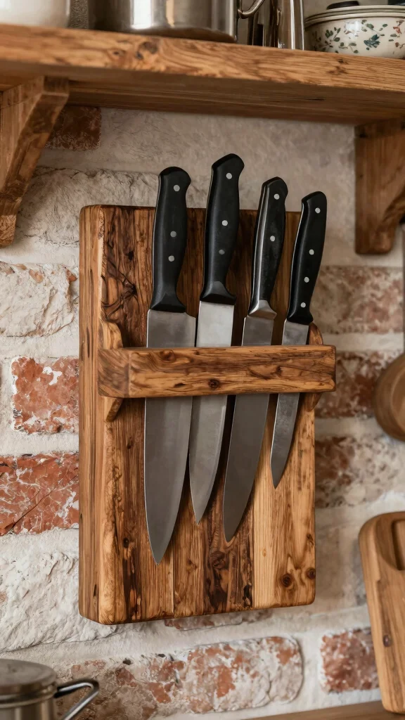 10 Kitchen Knife Organizer Ideas That Keep Your Counter Clear - 4. Wall-Mounted Knife Holder 1