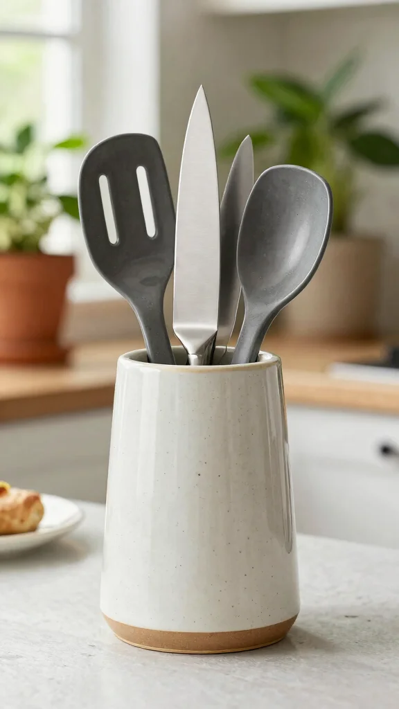10 Kitchen Knife Organizer Ideas That Keep Your Counter Clear - 5. Eco-Friendly Utensil Holder 1