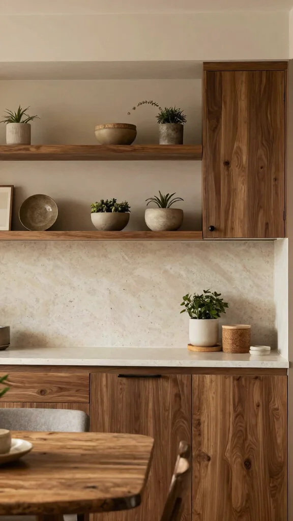 10 Kitchen Quartz Backsplash Ideas for a Seamless, Clean Look - 2. Earthy Tones for a Natural Touch 1