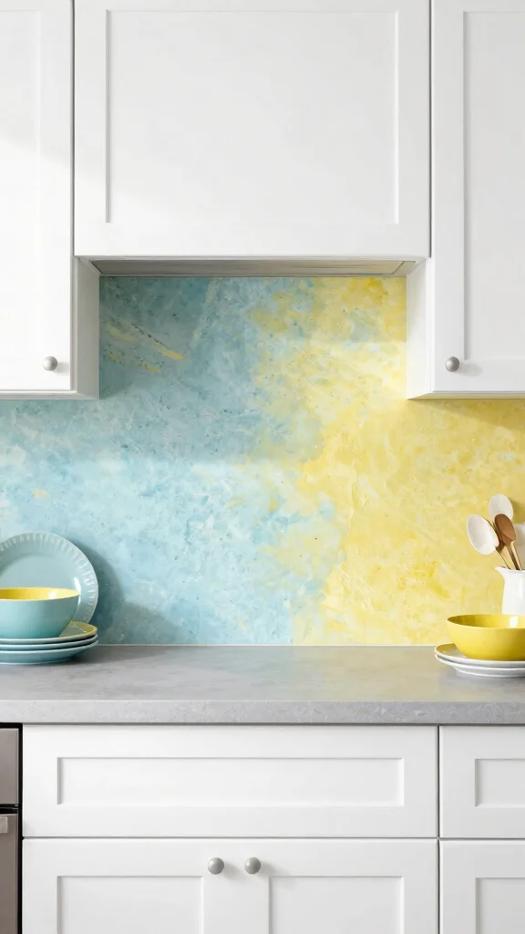 10 Kitchen Quartz Backsplash Ideas for a Seamless, Clean Look - 5. Colorful Quartz for a Pop of Personality 1