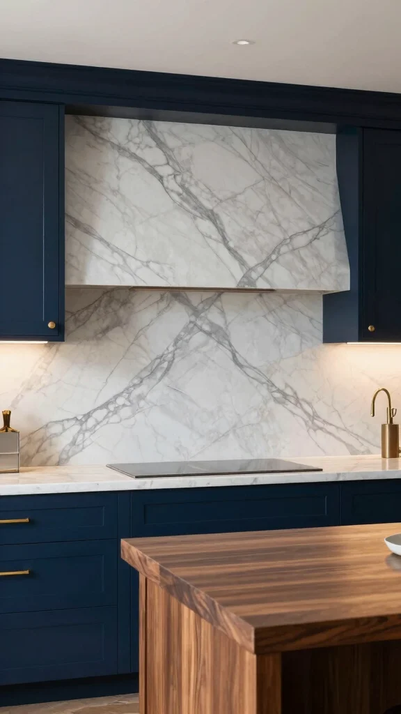 10 Kitchen Quartz Backsplash Ideas for a Seamless, Clean Look - 6. Marble-like Quartz for a Luxury Feel 1