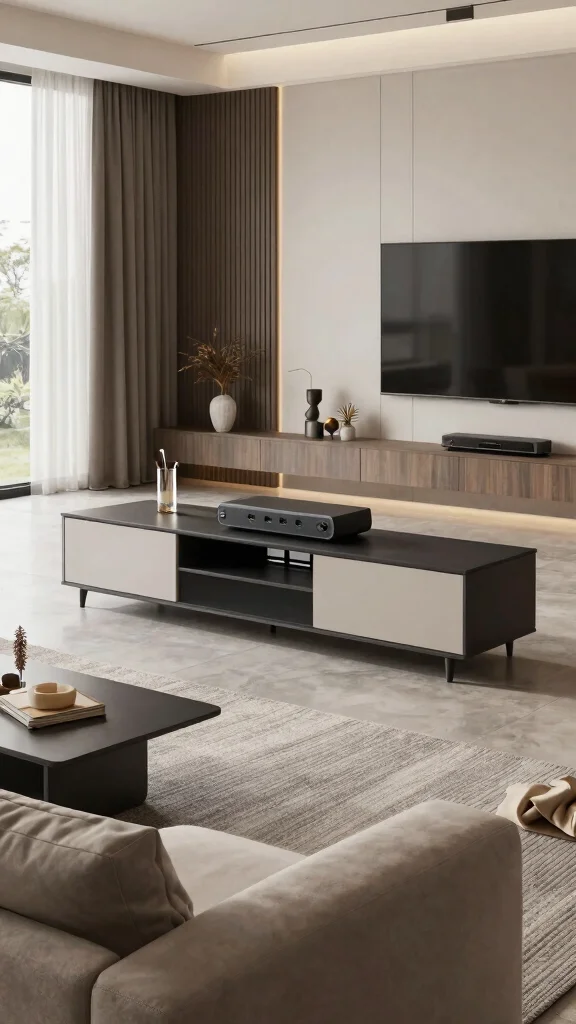 10 Living Room TV Stand Ideas That Keep Things Tidy and Stylish - 6. Smart Furniture Solutions 1