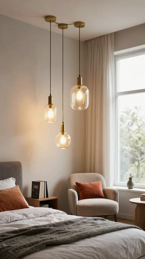 11 Bedroom Ceiling Lighting Ideas That Replace Boring Fixtures - 1. Artistic Pendant Lights 1