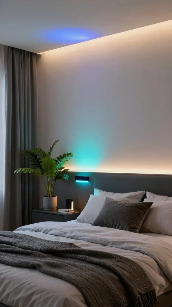 11 Bedroom Ceiling Lighting Ideas That Replace Boring Fixtures - 11. Customizable Smart Lights 1