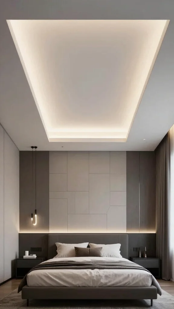 11 Bedroom Ceiling Lighting Ideas That Replace Boring Fixtures - 5. Modern LED Panels 1
