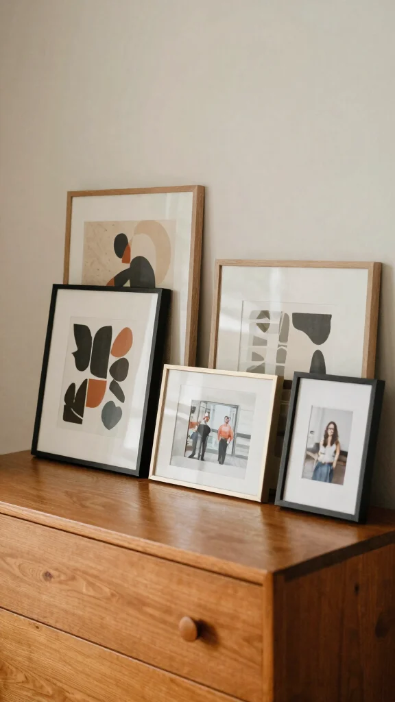 11 Bedroom Dresser Decor Ideas That Look Curated and Intentional - 4. Personal Touches with Artwork 1