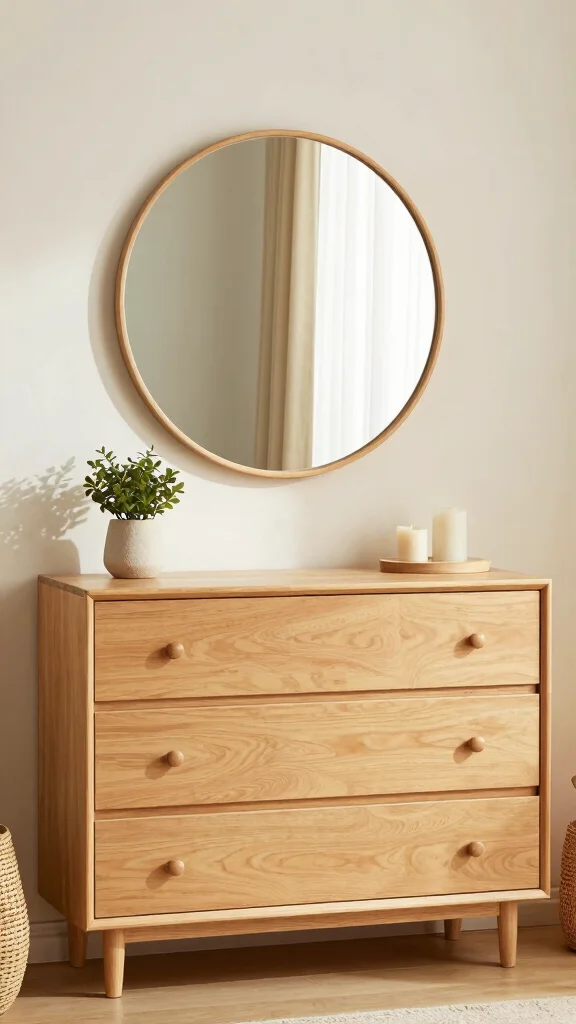 11 Bedroom Dresser Decor Ideas That Look Curated and Intentional - 7. Mirrors to Reflect Style 1