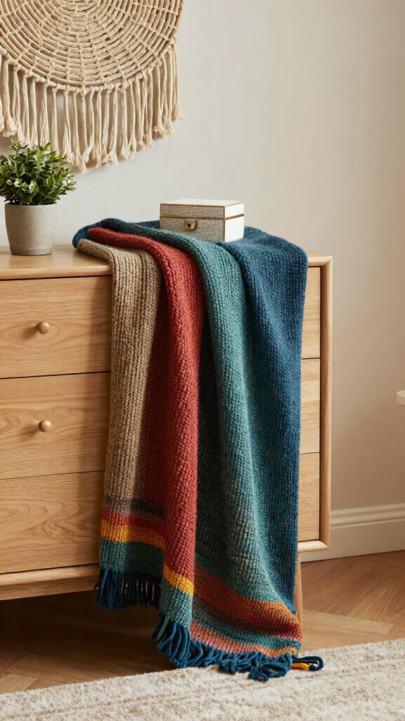 11 Bedroom Dresser Decor Ideas That Look Curated and Intentional - 8. Layered Fabrics and Throws 1