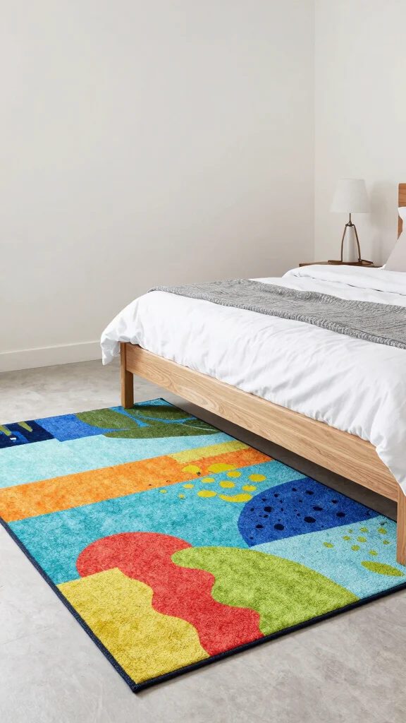 11 Bedroom Rug Ideas for Under the Bed That Feel Cozy and Finished - 9. Indoor-Outdoor Rugs for Versatile Spaces 1