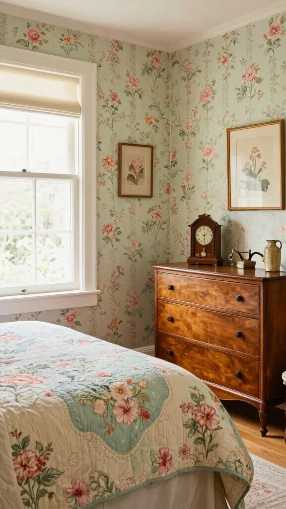11 Bedroom Wallpaper Ideas That Transform a Plain Room - 5. Vintage Charm 1