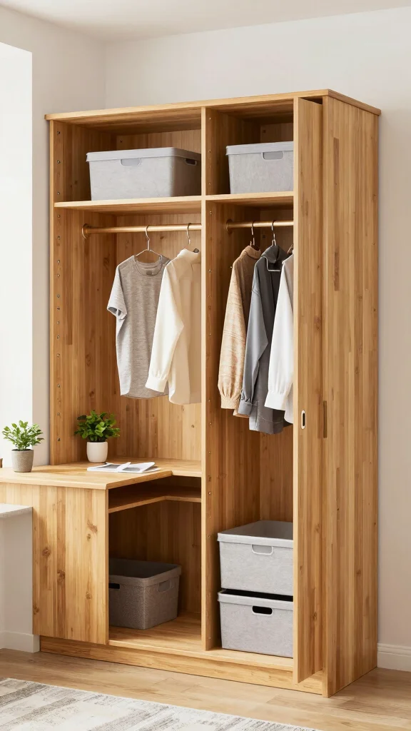 11 Bedroom Wardrobe Ideas for an Organized and Stylish Room - 4. Multi-Functional Wardrobe Designs 1