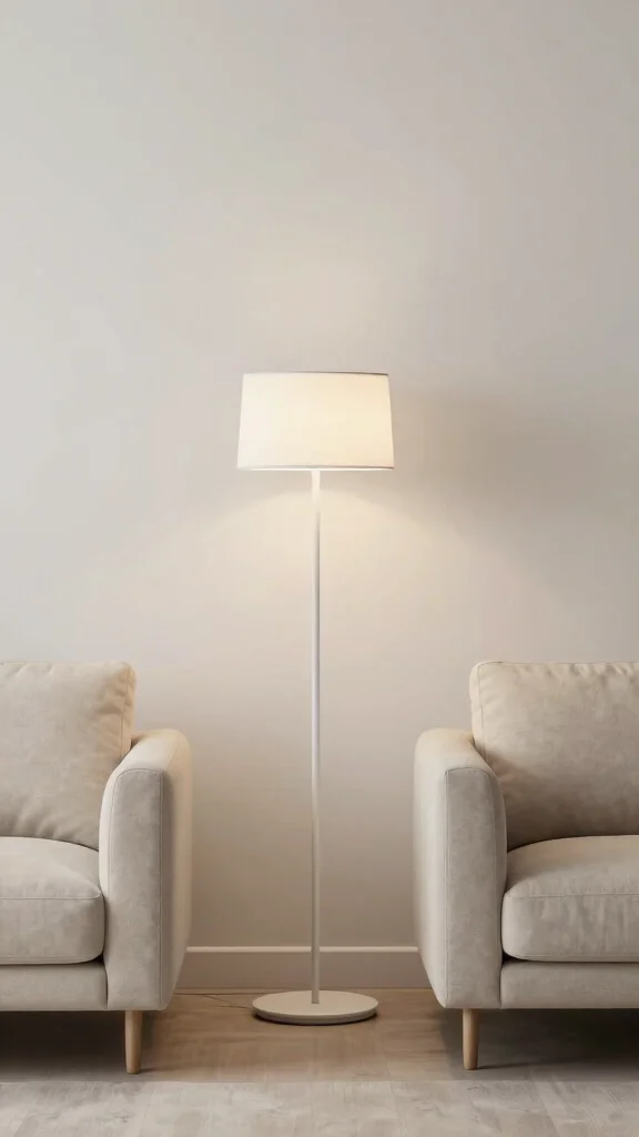 11 Floor Lamp Ideas for Living Rooms That Add Warmth and Height - 10. Minimalist Marvels: Keep It Simple 1