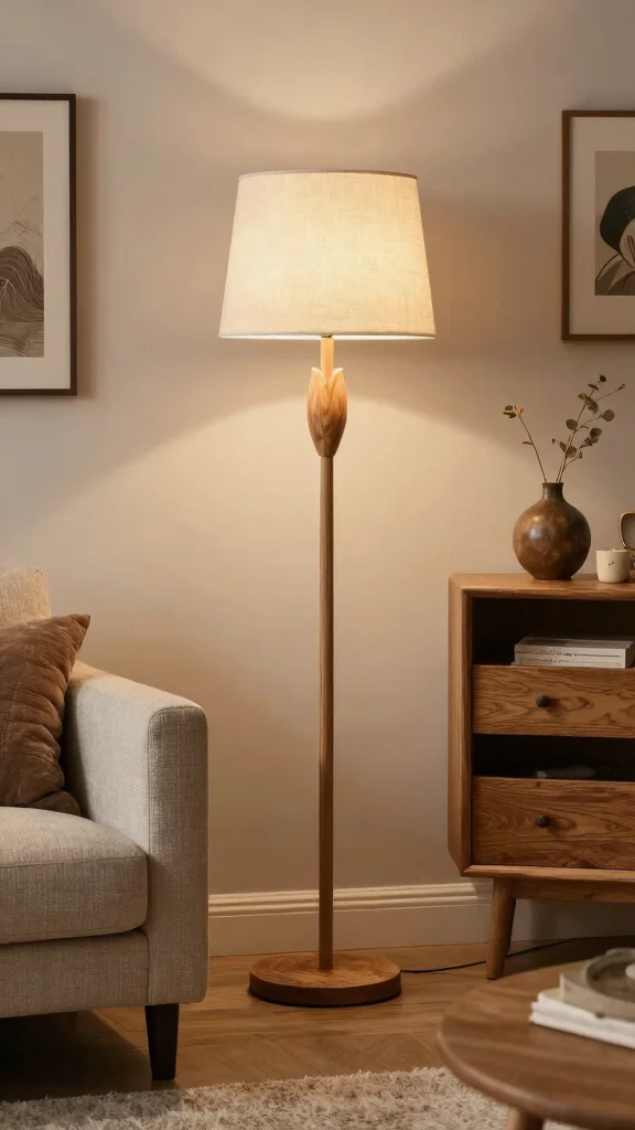 11 Floor Lamp Ideas for Living Rooms That Add Warmth and Height - 11. Custom Creations: Handmade Beauty 1
