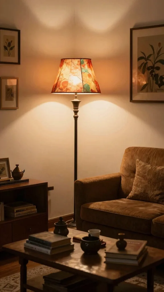 11 Floor Lamp Ideas for Living Rooms That Add Warmth and Height - 2. Vintage Vibes: Upcycled Treasures 1