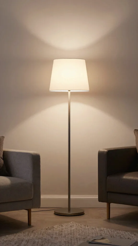 11 Floor Lamp Ideas for Living Rooms That Add Warmth and Height - 7. Smart Lighting: Tech Meets Decor 1