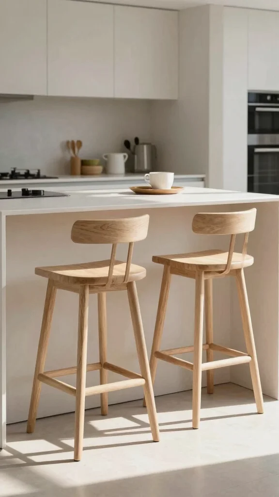 11 Kitchen Bar Stool Ideas for Style, Comfort, and the Right Height - 10. Minimalist Scandinavian Stools 1