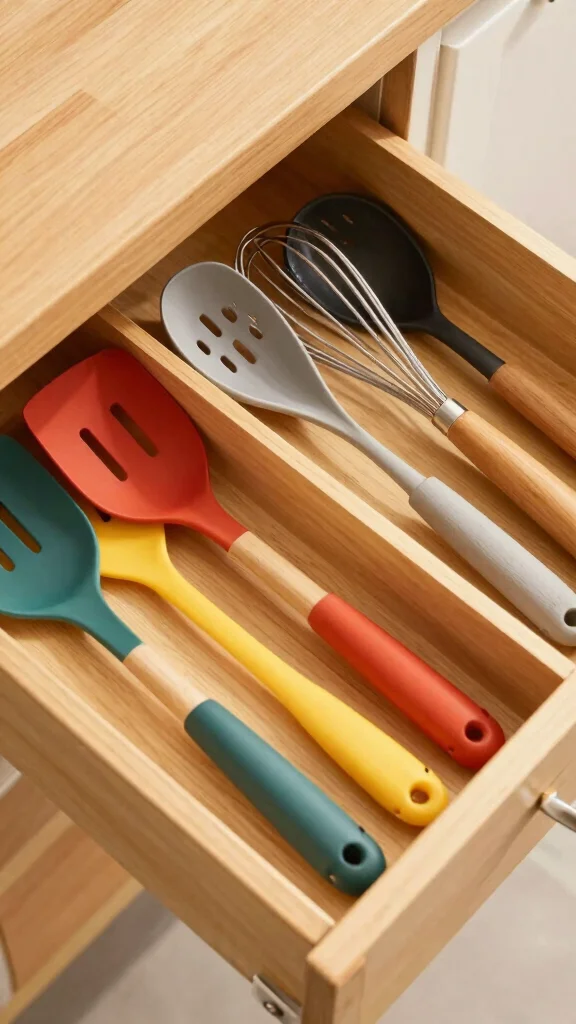 11 Kitchen Cabinet Organization Ideas That Make Every Inch Count - 2. Drawer Dividers for Utensil Control 1