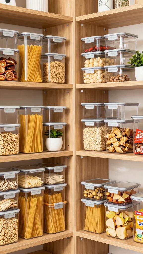 11 Kitchen Cabinet Organization Ideas That Make Every Inch Count - 5. Use Clear Containers for Food Storage 1