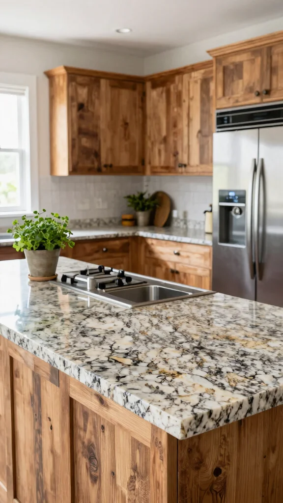 11 Kitchen Granite Countertop Ideas for Timeless, Durable Style - 4. Eco-Friendly Recycled Granite 1