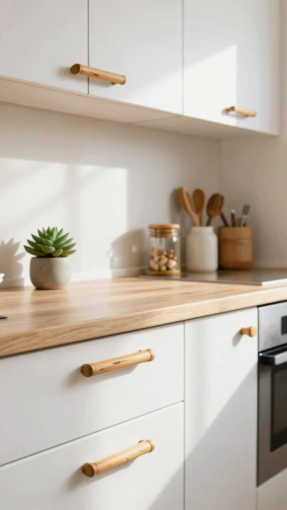 11 Kitchen Handle Ideas That Upgrade Cabinets With One Simple Swap - 1. Bamboo Bliss 1