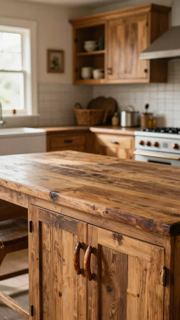 11 Kitchen Handle Ideas That Upgrade Cabinets With One Simple Swap - 2. Reclaimed Wood Charm 1