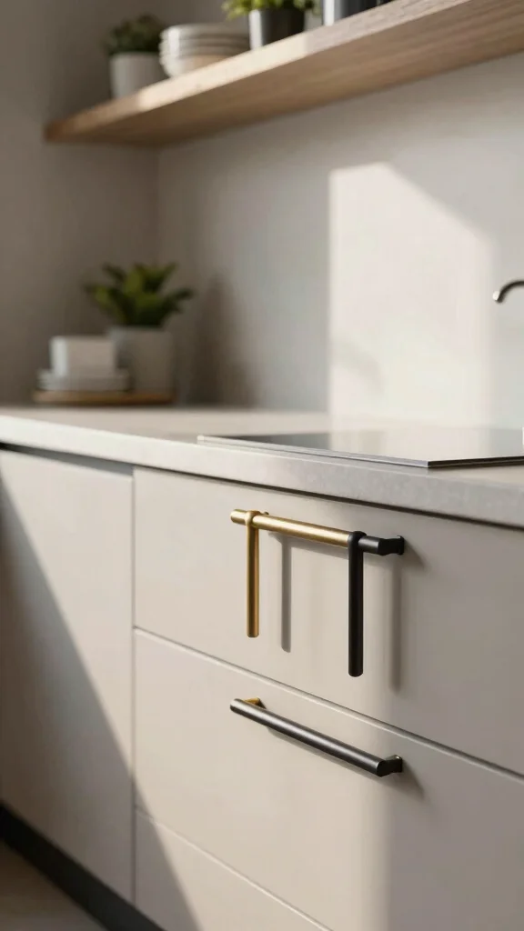 11 Kitchen Handle Ideas That Upgrade Cabinets With One Simple Swap - 4. Sustainable Metal Accents 1