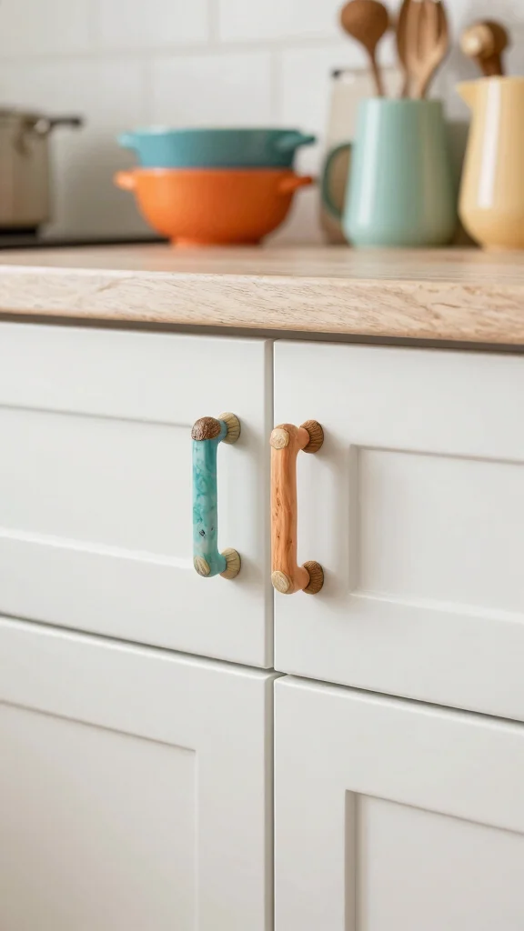 11 Kitchen Handle Ideas That Upgrade Cabinets With One Simple Swap - 9. Eco-Friendly Resin 1