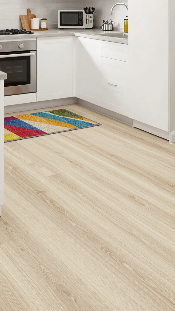 11 Kitchen Tile Floor Ideas That Are Easy to Clean and Beautiful - 6. Vinyl Composite Tiles 1