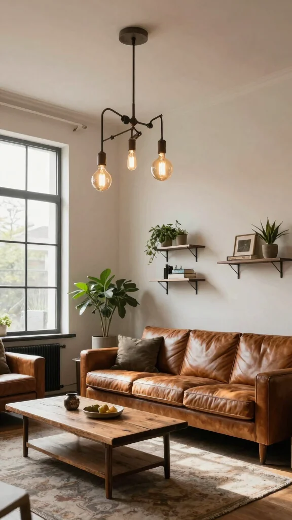 11 Living Room Ceiling Lighting Ideas That Replace Boring Overheads - 4. Industrial-Style Lighting 1