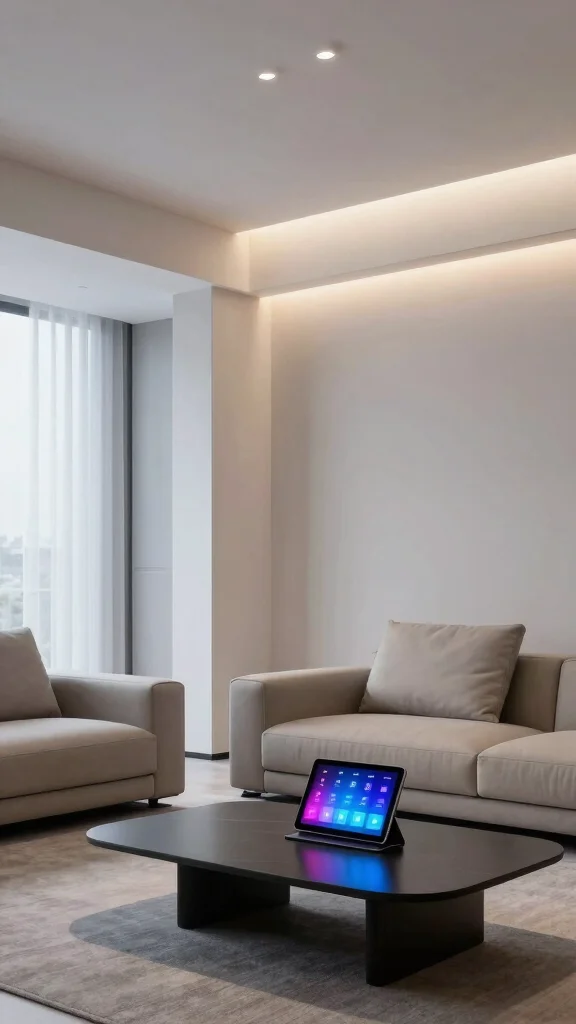 11 Living Room Ceiling Lighting Ideas That Replace Boring Overheads - 7. Smart Lighting Solutions 1