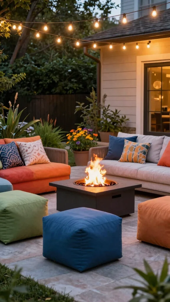 11 Living Room Ottoman Ideas That Add Function Without Clutter - 10. Outdoor Ottomans 1