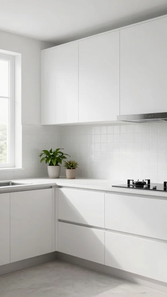 11 Zellige Tile Kitchen Ideas for a Textured, Handcrafted Look - 5. Minimalist White Zellige for a Clean Look 1