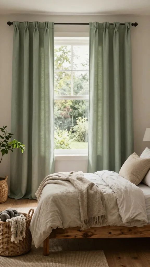 12 Bedroom Curtain Ideas That Make Every Window Look Beautiful - 12. Natural Color Palette 1