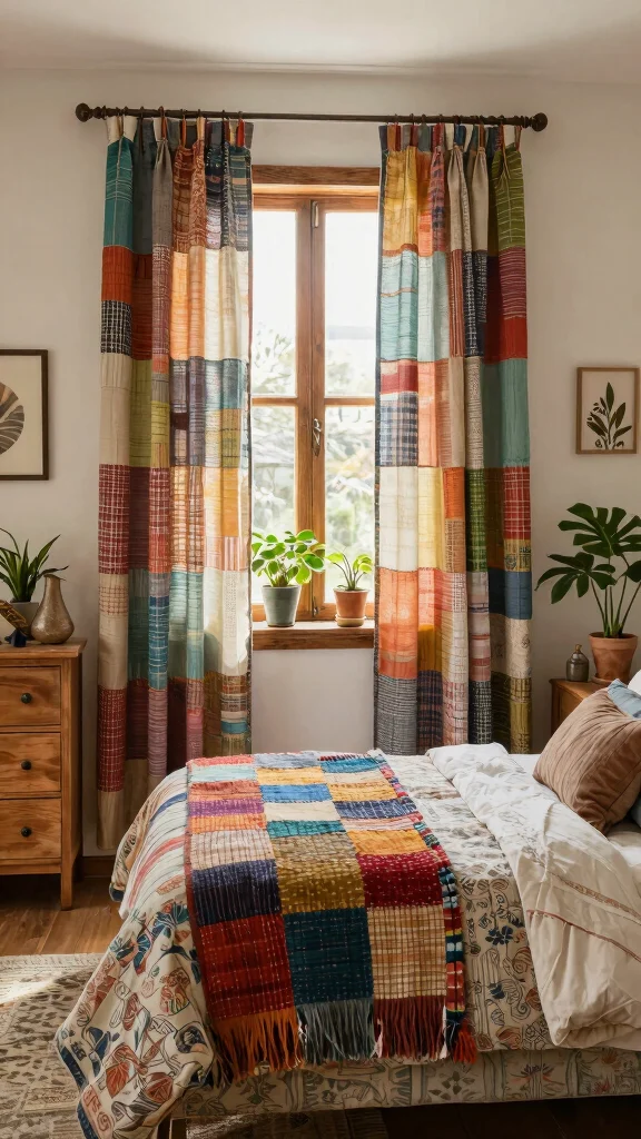 12 Bedroom Curtain Ideas That Make Every Window Look Beautiful - 3. Recycled Fabrics 1
