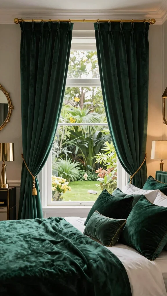 12 Bedroom Curtain Ideas That Make Every Window Look Beautiful - 6. Velvet Vibes 1