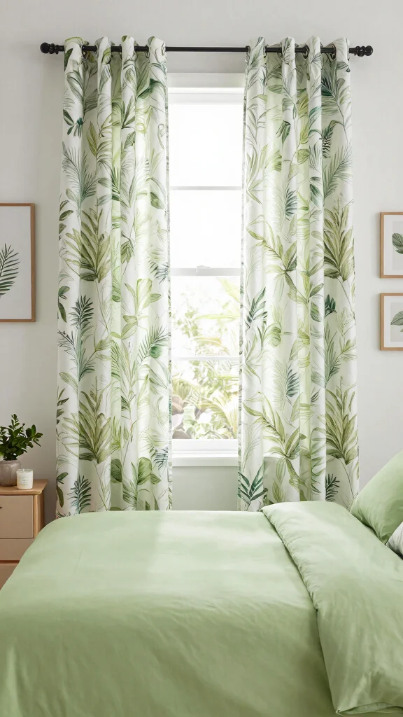 12 Bedroom Curtain Ideas That Make Every Window Look Beautiful - 7. Eco-Friendly Prints 1