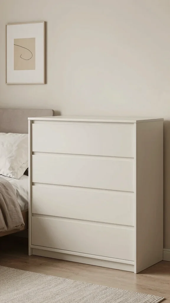 12 Bedroom Dresser Concepts That Add Storage Without the Bulk - 12. Minimalist Dressers: The Essence of Simplicity 1