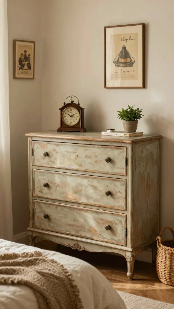 12 Bedroom Dresser Concepts That Add Storage Without the Bulk - 8. Vintage-Inspired Dressers: Timeless Charm 1