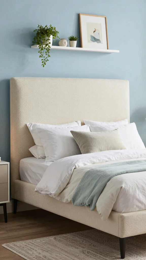 12 Bedroom Headboard Design Ideas for a More Polished Bed - 2. Upholstered Headboards with Organic Fabrics 1