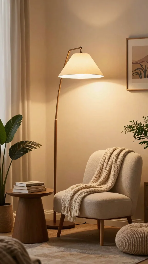 12 Bedroom Light Fixture Ideas for Every Style and Ceiling Height - 5. Statement Floor Lamps for Cozy Lighting 1