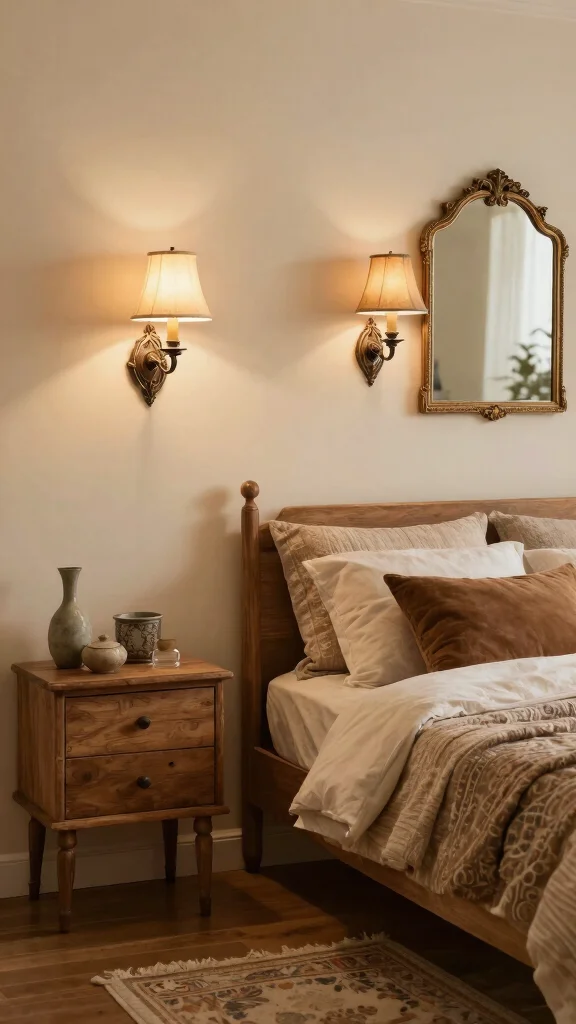 12 Bedroom Light Fixture Ideas for Every Style and Ceiling Height - 6. Vintage-Inspired Wall Sconces 1