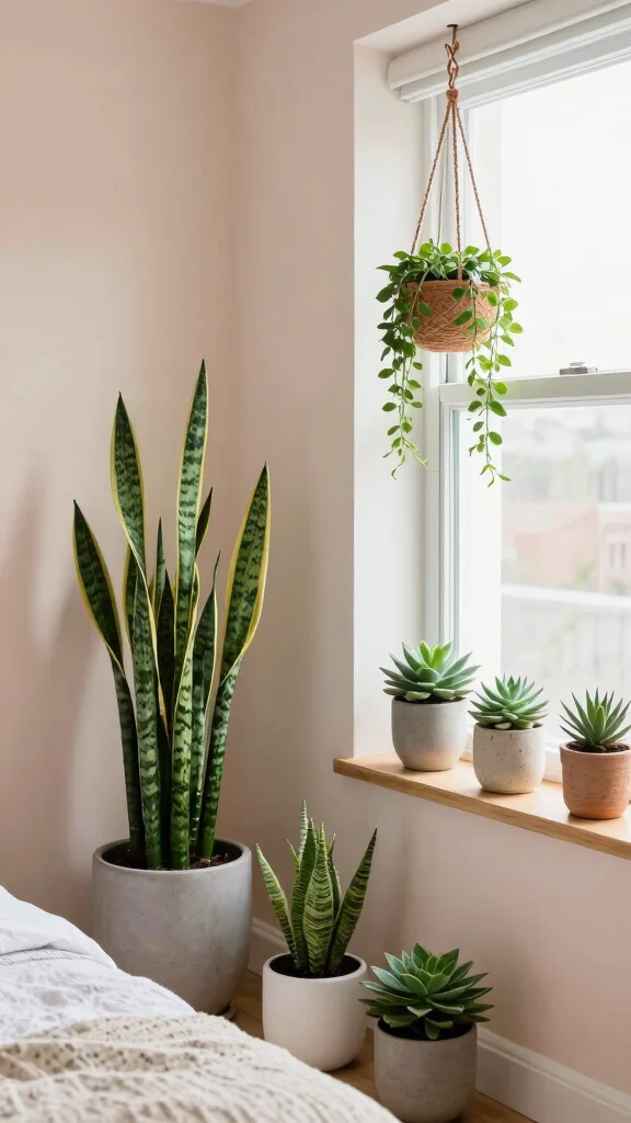 12 Bedroom Makeover Ideas on a Budget That Look High-End - 6. Add Greenery for a Fresh Feel 1