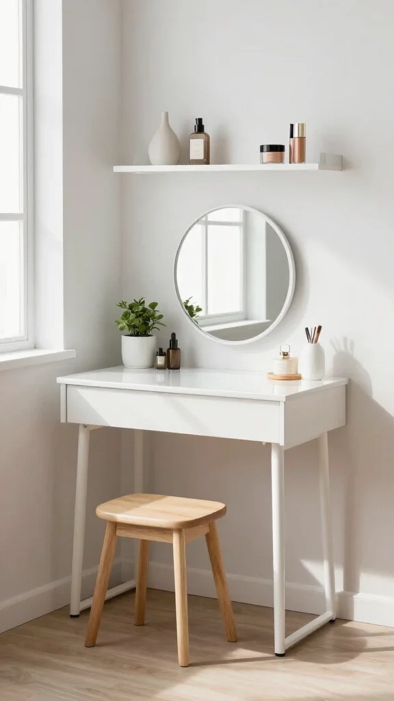12 Bedroom Vanity Ideas That Work for Small and Large Rooms - 1. Minimalist Magic 1