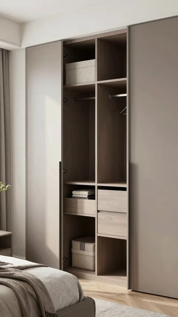 12 Bedroom Wardrobe Design Ideas That Maximize Storage and Style - 11. Wardrobe with Hidden Compartments 1