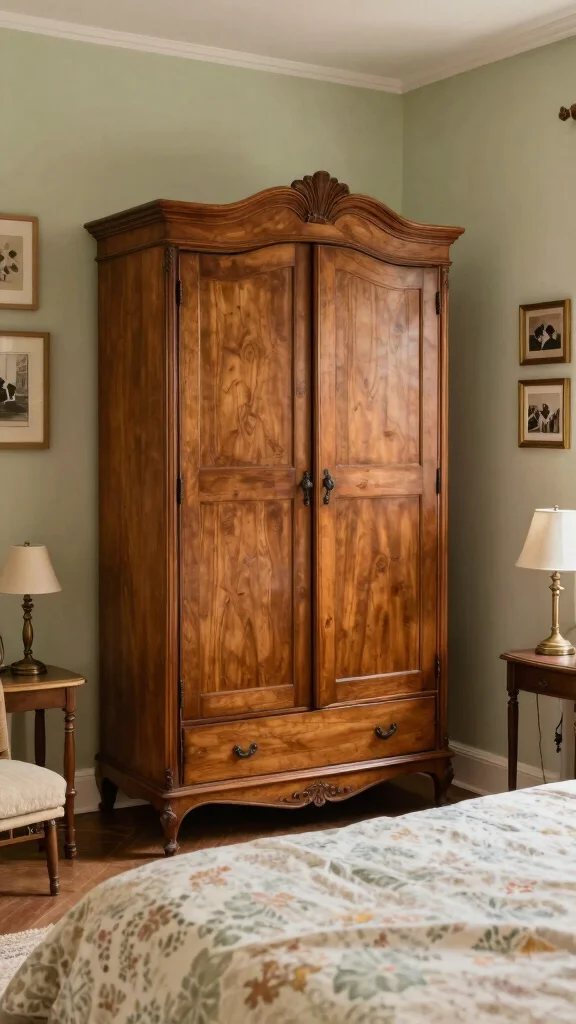 12 Bedroom Wardrobe Design Ideas That Maximize Storage and Style - 6. Vintage Wardrobe Charm 1