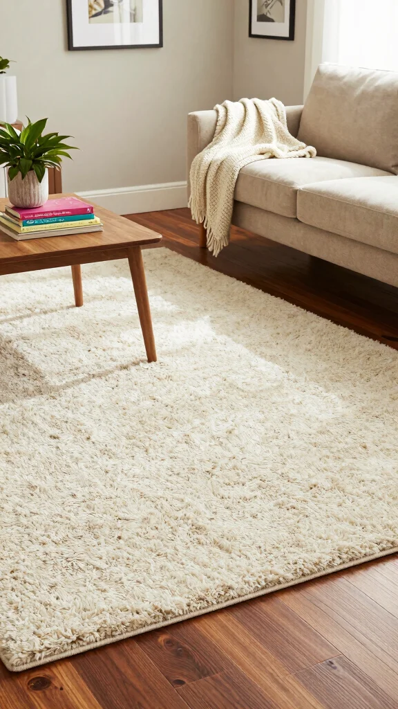 12 Best Living Room Rug Ideas for Hardwood Floors - 9. Textured Rugs: Adding Dimension to Your Space 1