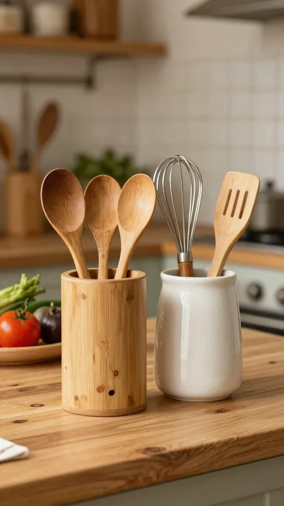 12 Kitchen Drawer Organization Ideas That Save Space and Time - 6. Eco-Conscious Utensil Holders 1
